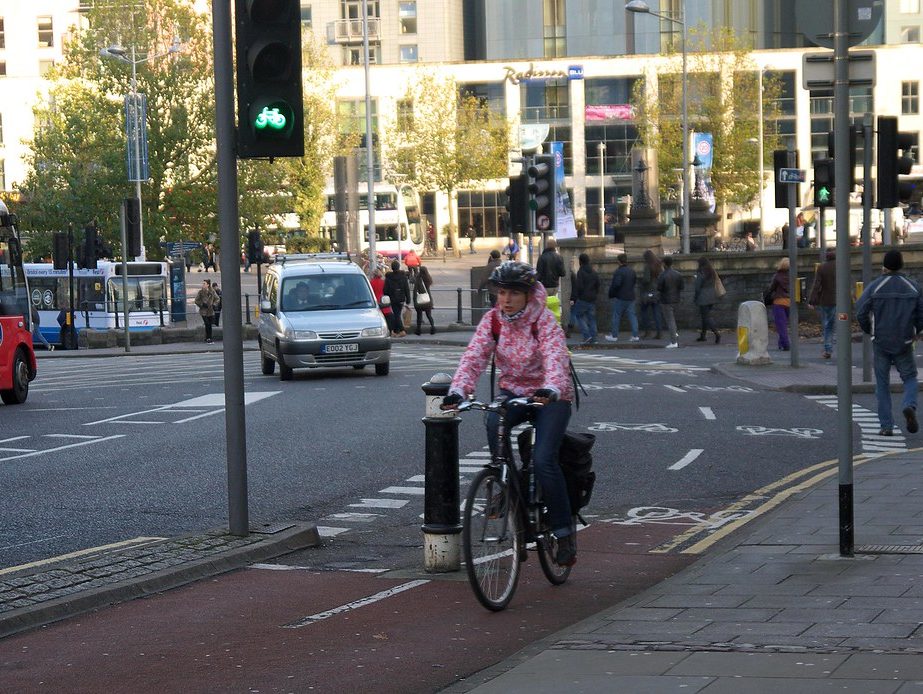 Two Way Cycle Lane Across Light Controlled Junction